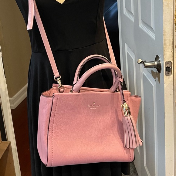 KATE SPADE CROSSBODY HANDBAG LEATHER WITH DETACHABLE STRAP & FOLD IN HAND STRAPS - Picture 6 of 17